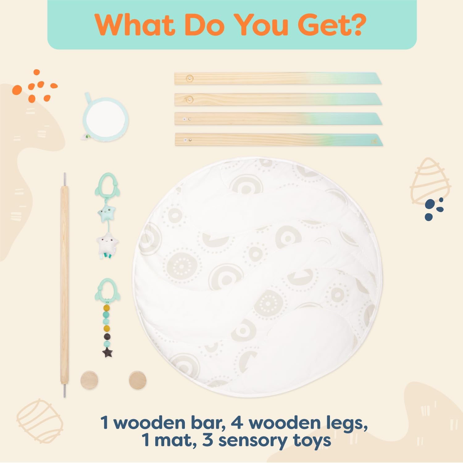 B.Baby Wooden Activity Gym