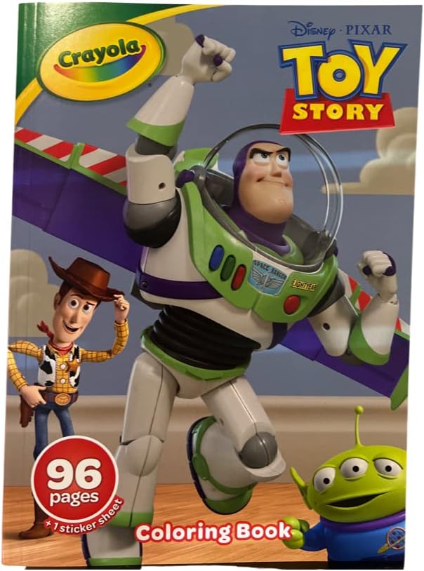 Crayola Toy Story 5 Colouring & Sticker Book – 96-Page Activity Book for Kids