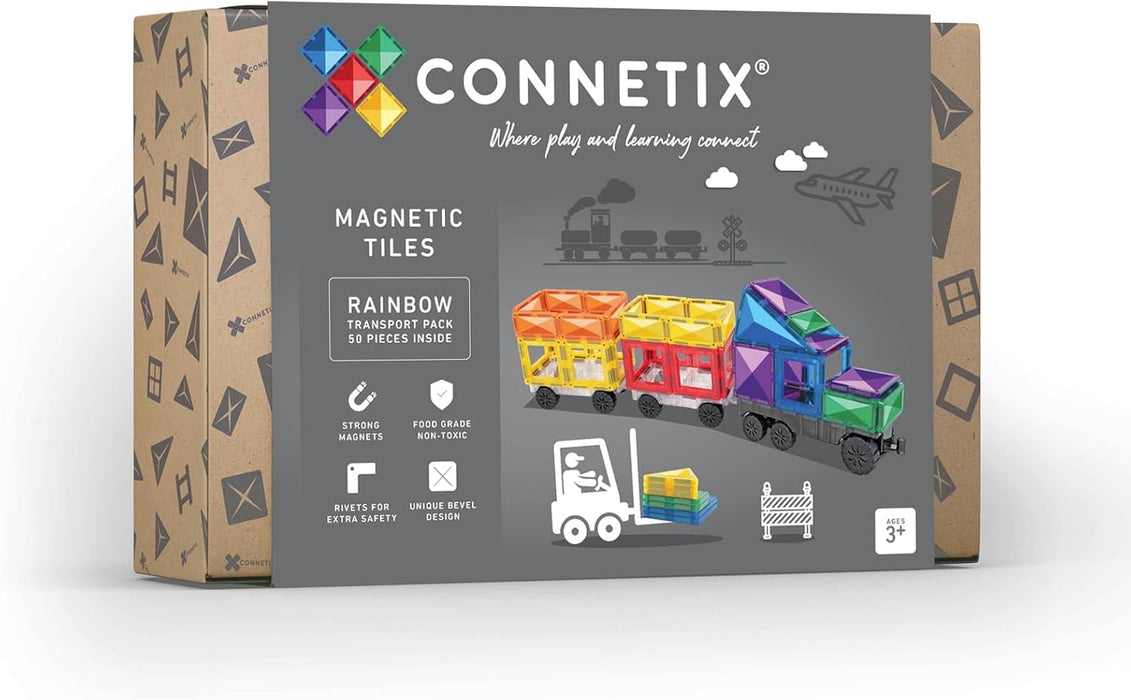 Connetix Rainbow Transport Pack (50 Pieces)