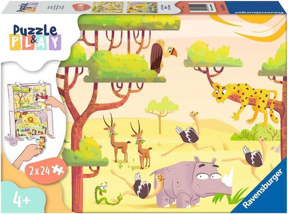 Ravensburger Puzzle & Play: Safari Time 2x24 pc