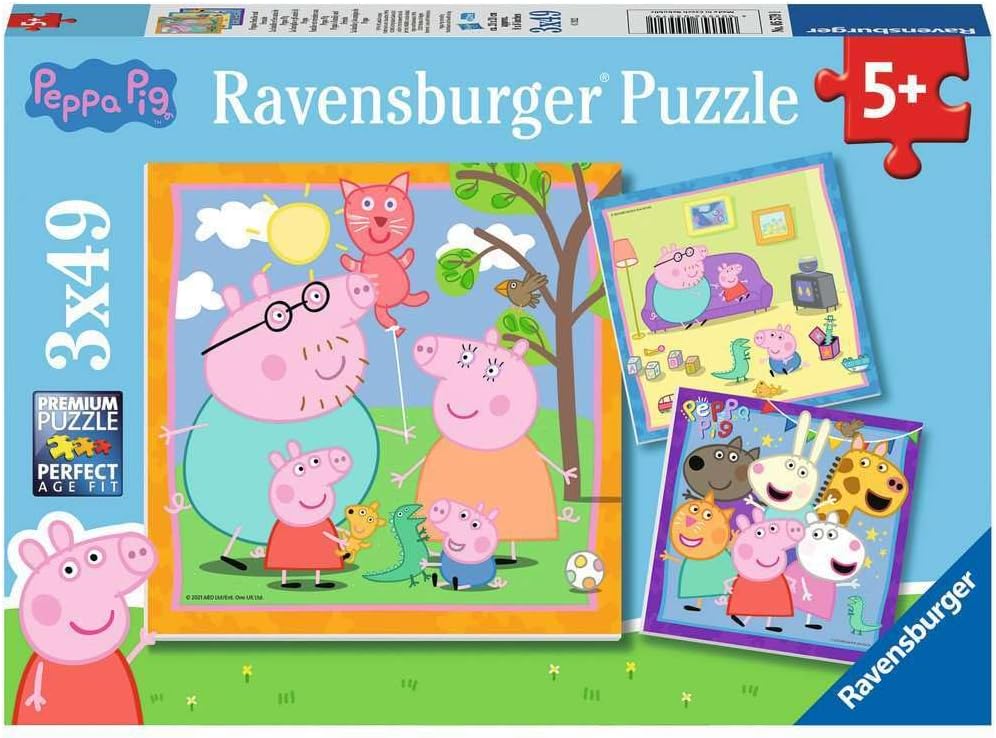 Ravensburger Peppa Pig 3x49 Pc Puzzle