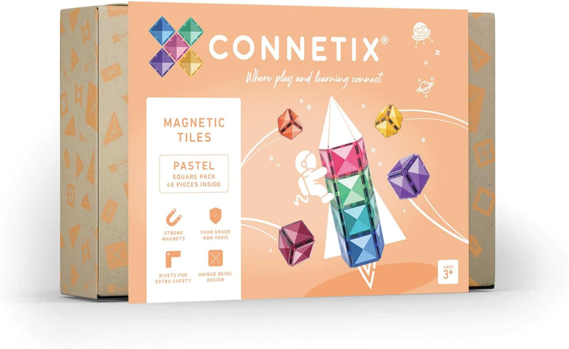 Connetix Pastel Square Pack (40 Pieces)