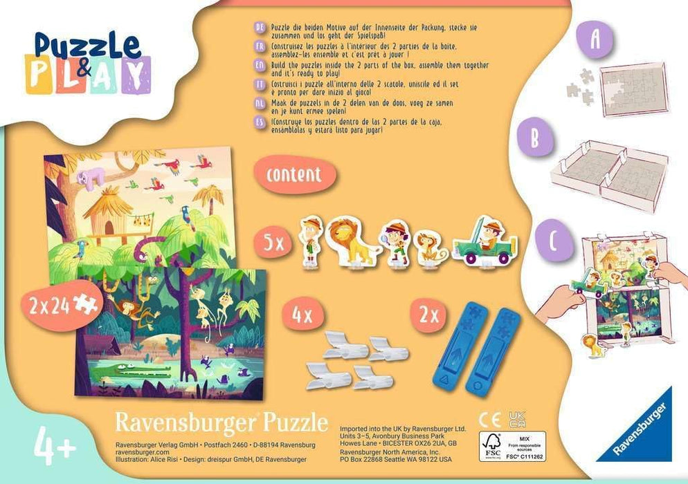 Ravensburger Puzzle & Play: Jungle Exploration 2 x 24 pc