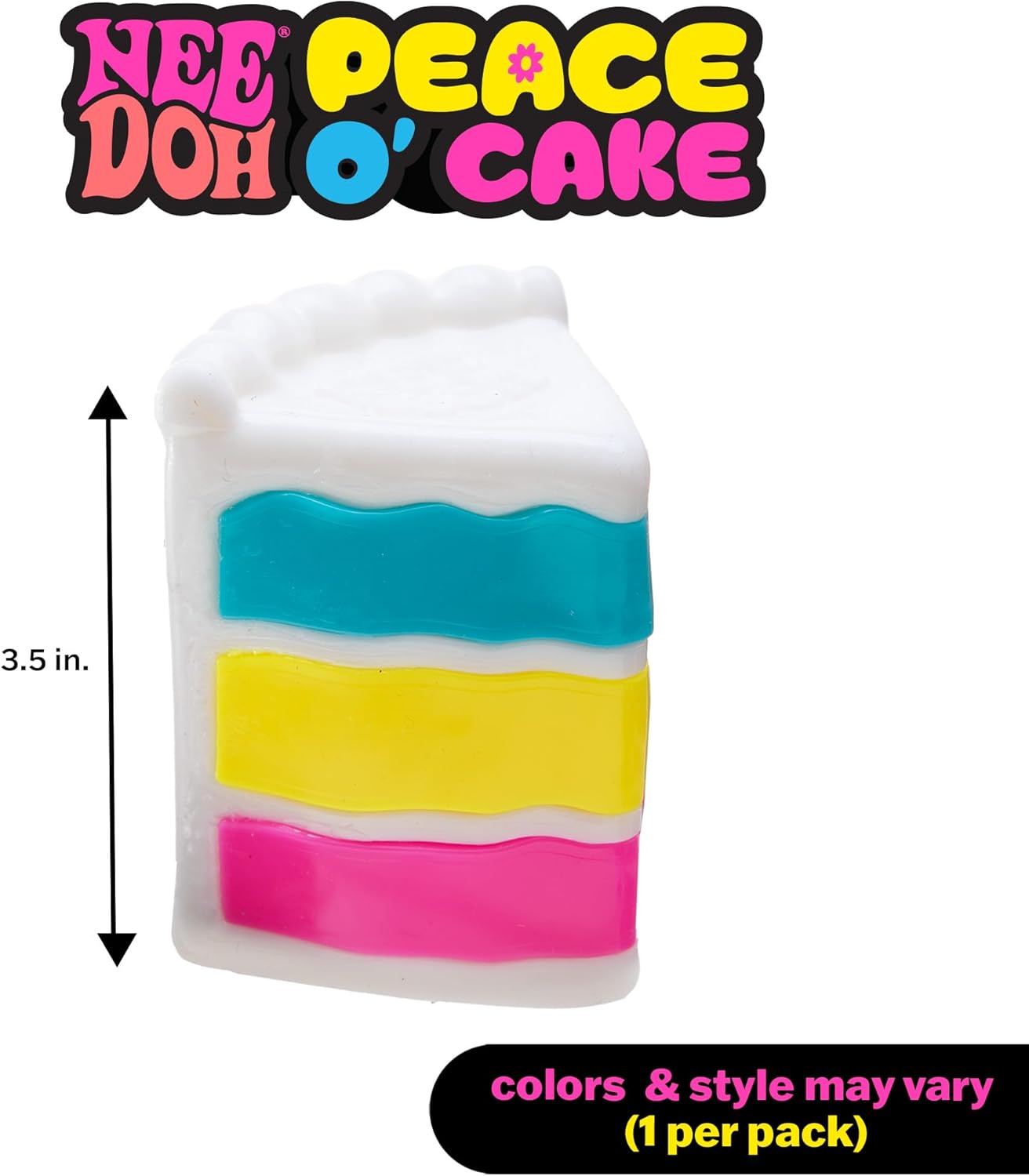 Nee-Doh Peace O Cake – Squishy Cake Slice Sensory Toy