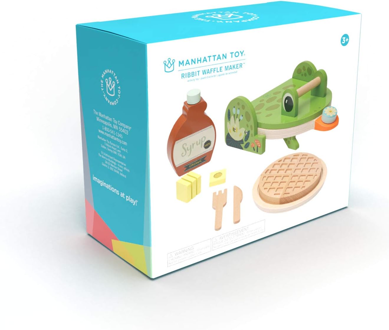 Manhattan Toys Ribbit Wood Waffle Maker Pretend Cooking Set