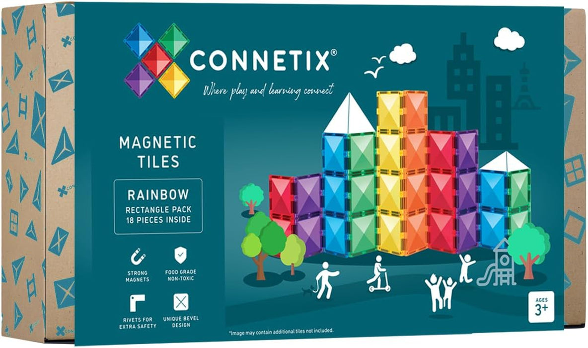 Connetix Rainbow Rectangle Pack (18 Pieces)