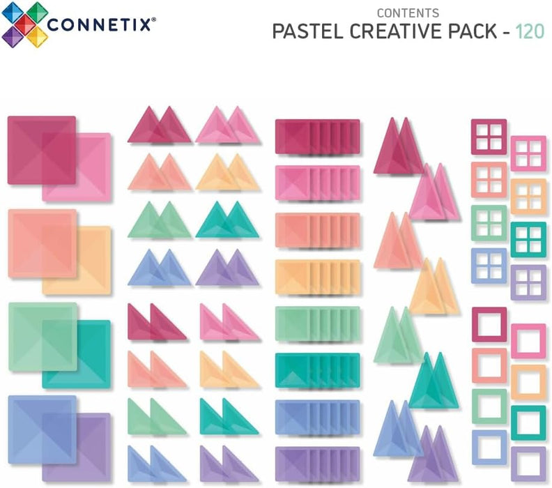 Connetix Pastel Creative Pack (120 Pieces)