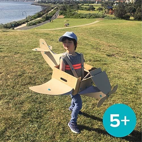 MakeDo Discover 126-Piece Cardboard Construction Tool Kit – STEM Maker Kit for 2-5 Kids (Ages 5+)