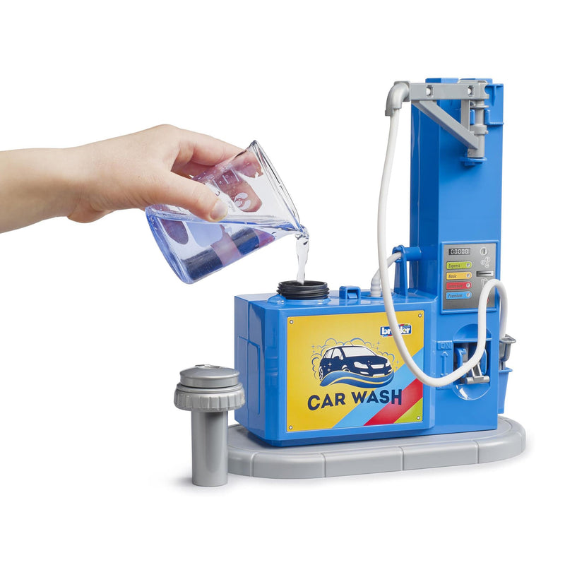 Bruder bworld Gas Station & Car Wash Playset – Service Station Accessory Set for 1:16 Vehicles (Ages 3+)