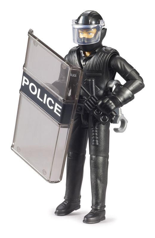 Bruder bworld Police Special Forces Figure – 1:16 Poseable Figure with Accessories (Ages 4+)