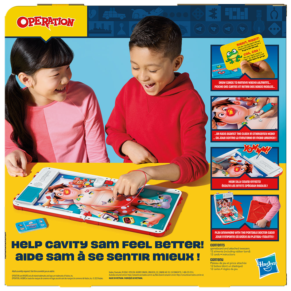 Hasbro Operation Spiel - Klassisches Elektronisches Brettspiel Für Kinder Ab 6 Jahren, Mit Karten