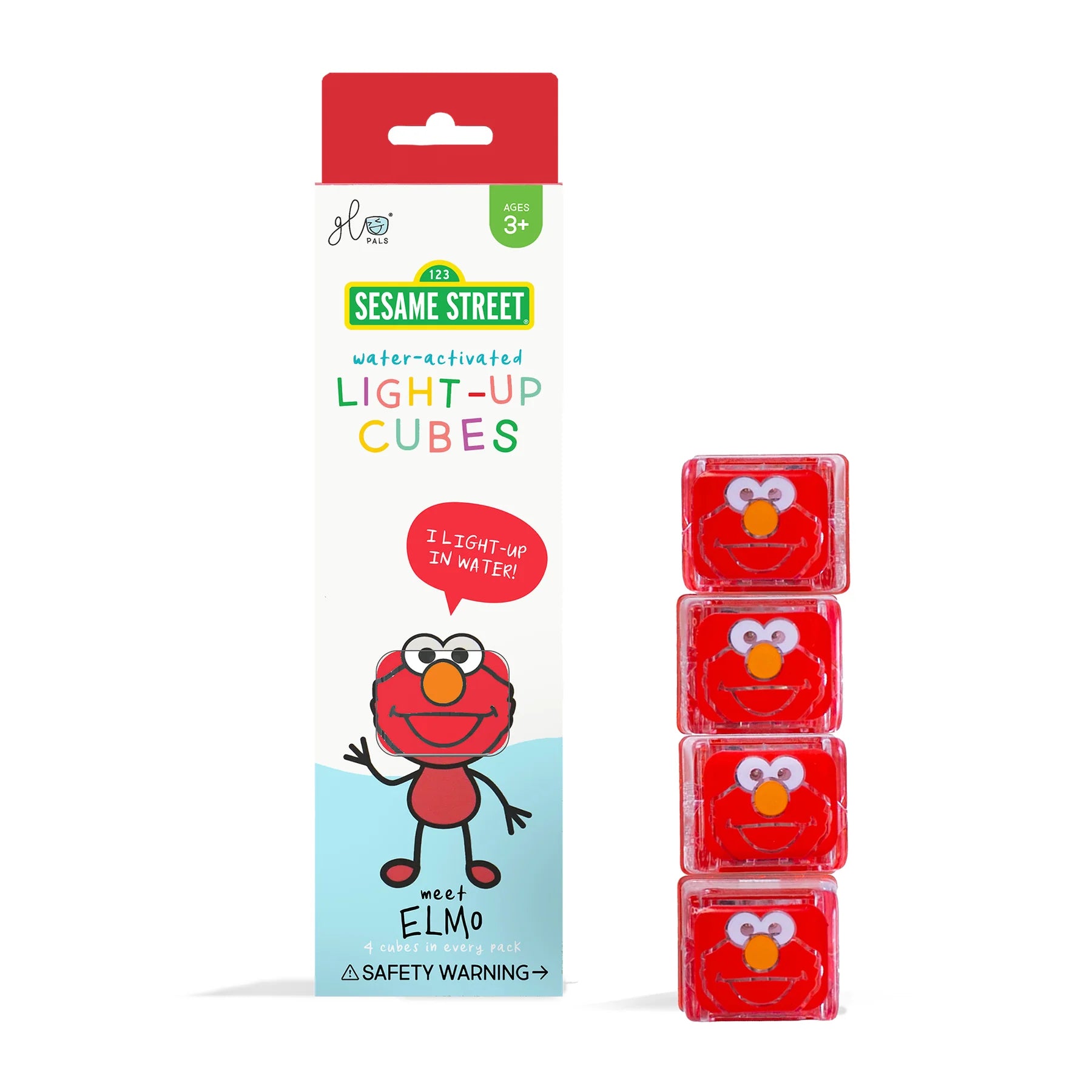 Glo Pals Licensed Light Up Cubes 4pk - Elmo