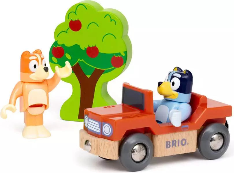 BRIO World Bluey Train Set – Wooden Railway Set with Bluey & Bingo Figures (Ages 3+)
