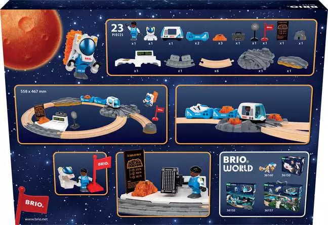 BRIO World Space Exploration Train Set – Wooden Railway Set for Kids (Ages 3+)