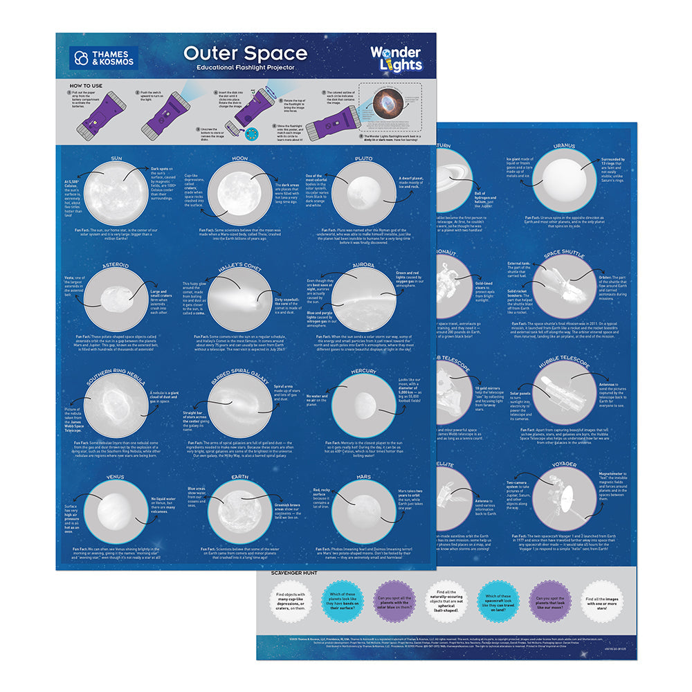 Thames & Kosmos Wonder Lights: Outer Space – Educational Projector Flashlight