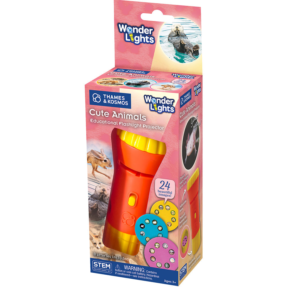Thames & Kosmos Wonder Lights: Cute Animals – Educational Projector Flashlight