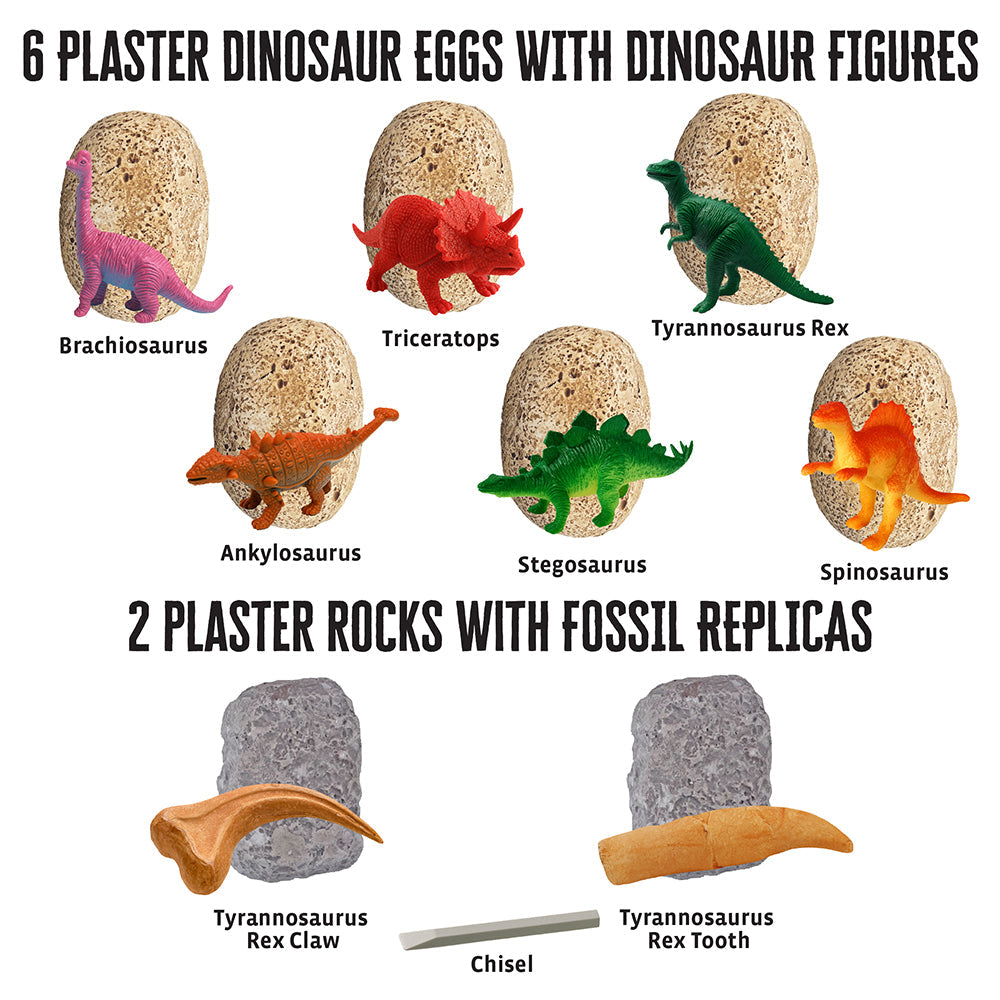 Thames & Kosmos I Dig It! Dinos – Dinosaur Egg Excavation Kit (8-Pack)