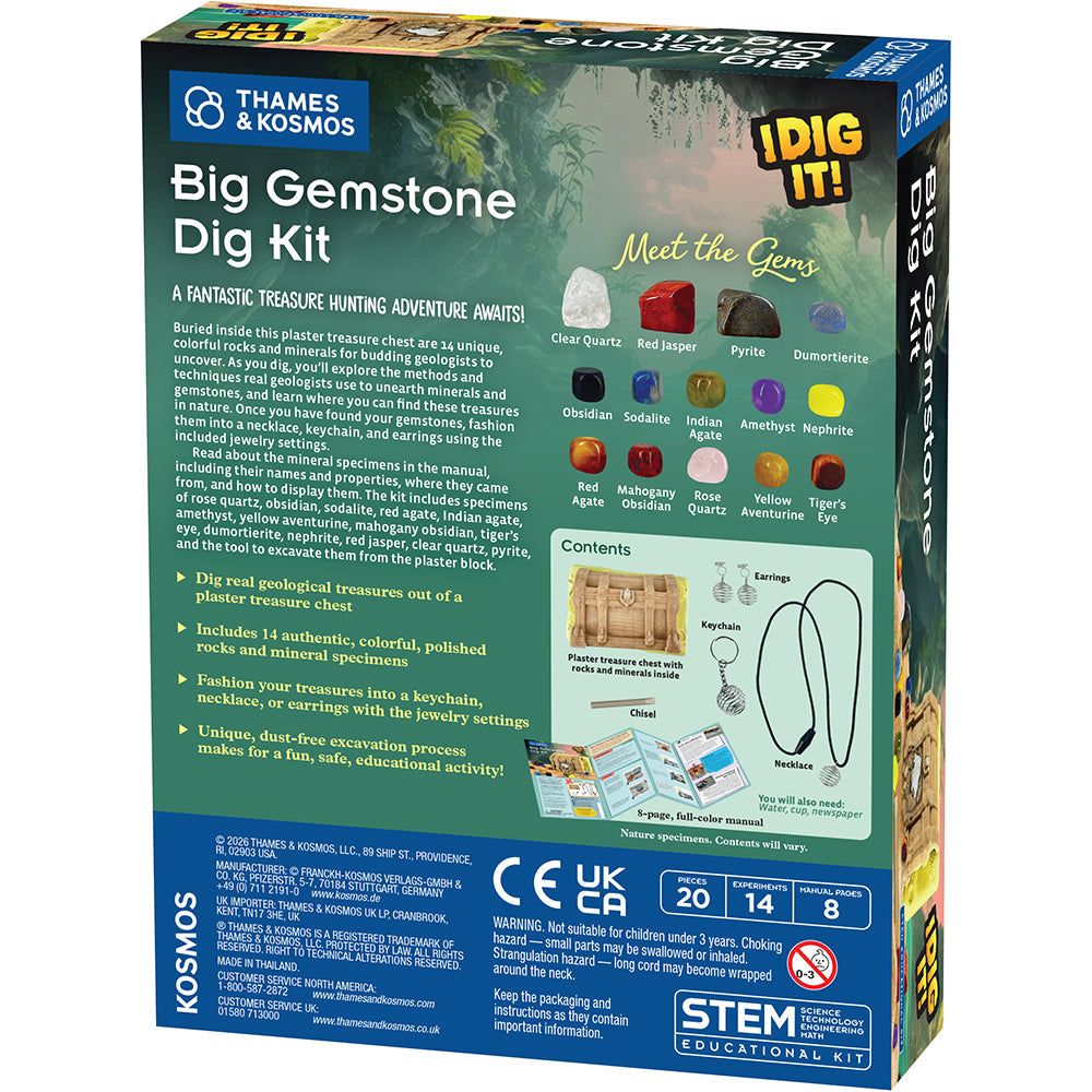 Thames & Kosmos I Dig It! Big Gemstone Excavation Dig Kit