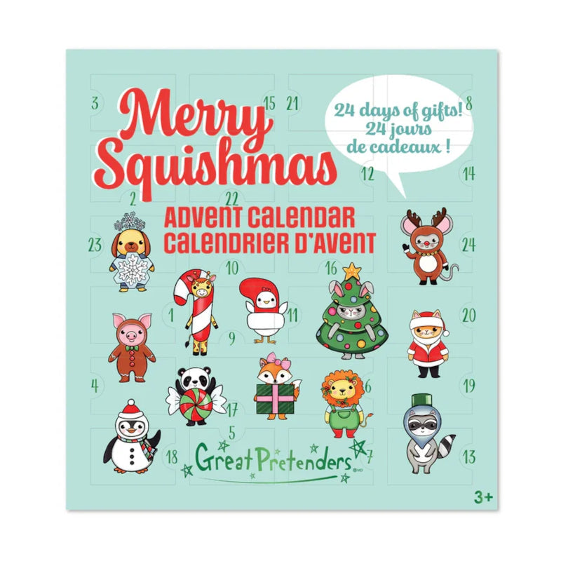 Great Pretenders Merry Squishmas Advent Calendar – 24-Door Holiday Countdown with Squishy Surprises (Ages 3+)