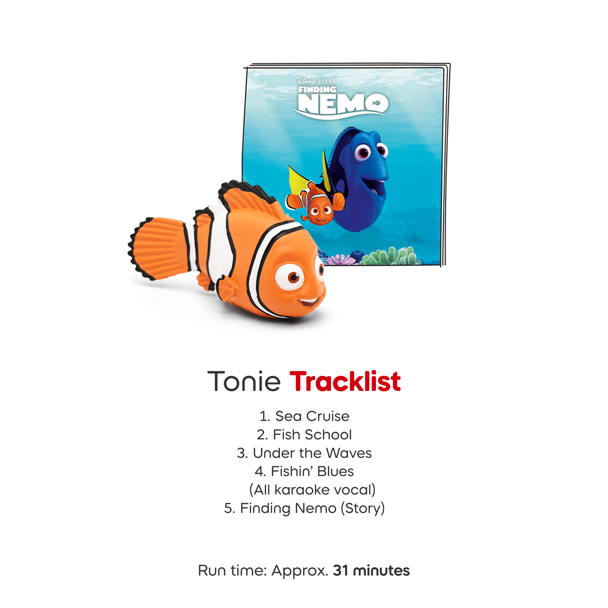 Tonies Disney & Pixar Finding Nemo – Screen-Free Audio Tonie Figure with Stories & Songs for Kids (Ages 1+)