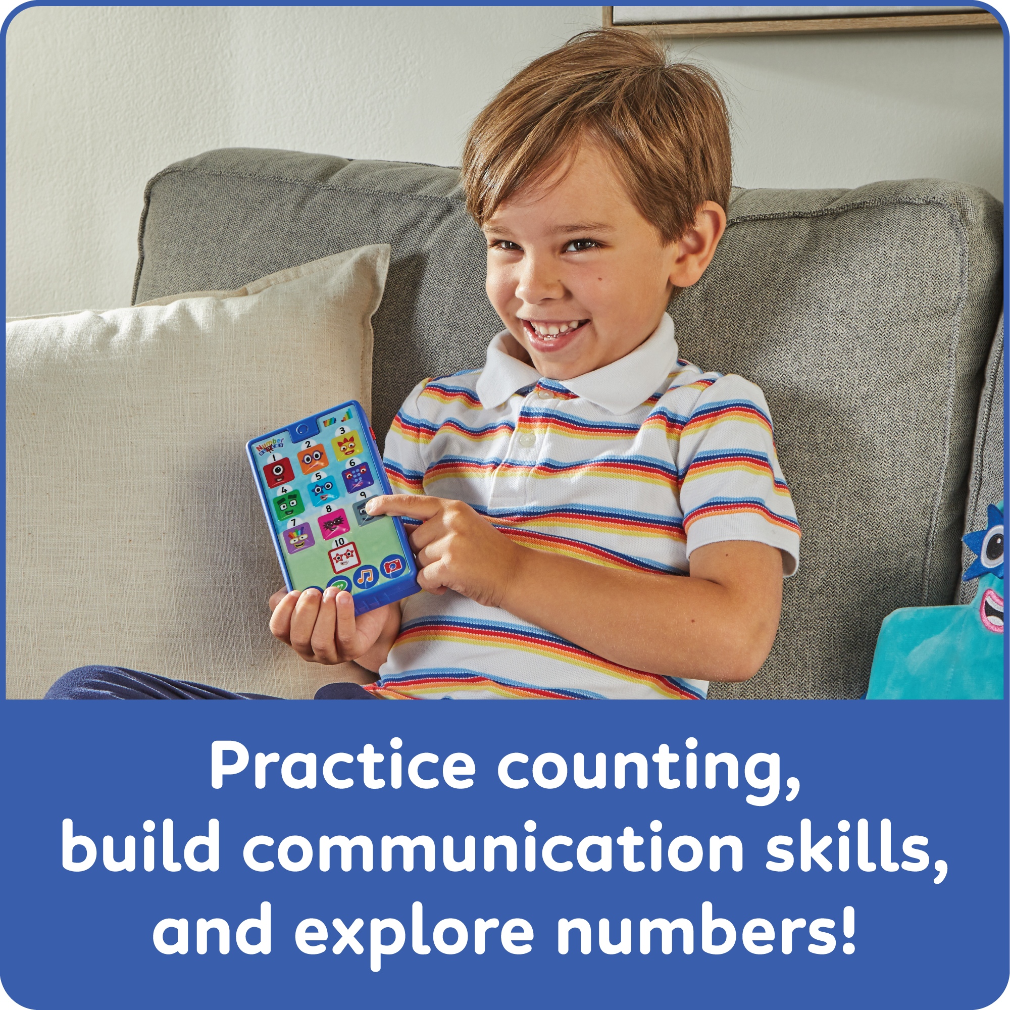 Hand2Mind Numberblocks Number Fun Learning Phone – Interactive Counting Toy for Toddlers (Ages 3+)