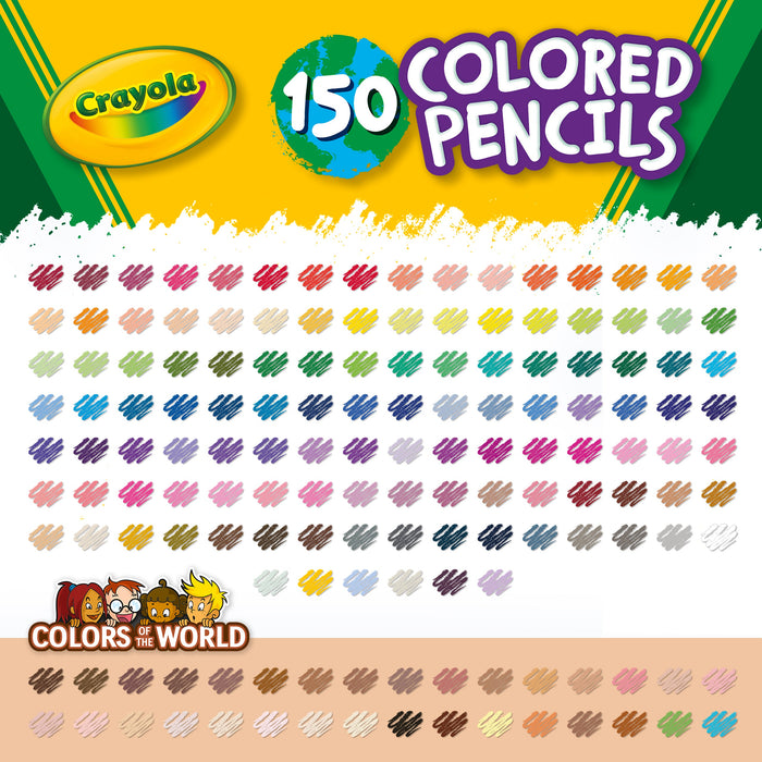 Crayola Coloured Pencils featuring Colors of the World (150 Count) — Bright  Bean Toys