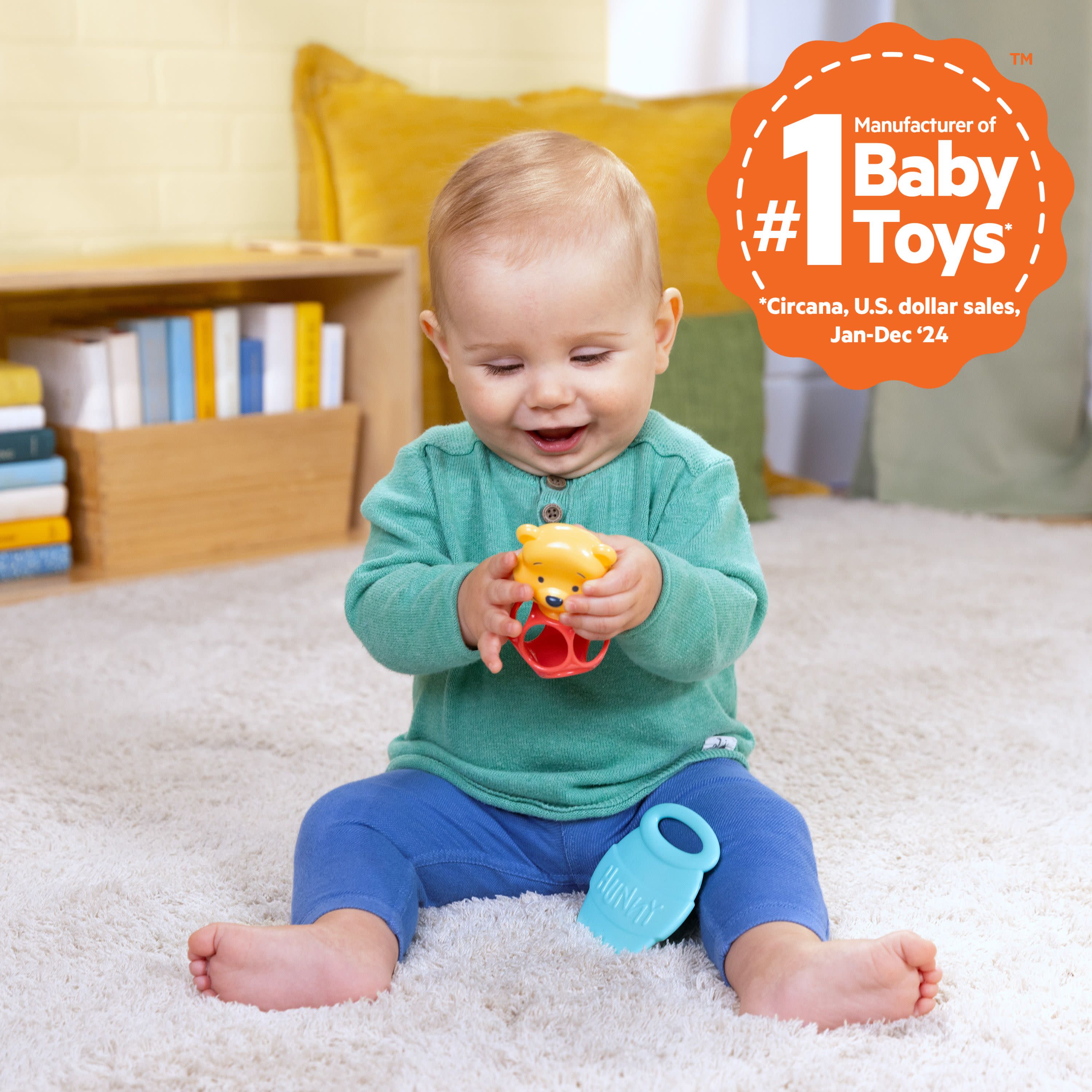 Bright Starts Baby Pooh 2 Pack Oball & Honey Pot Teether