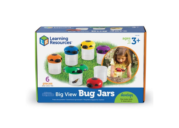 Learning Resources Big View Bug Jars (Set of 6)