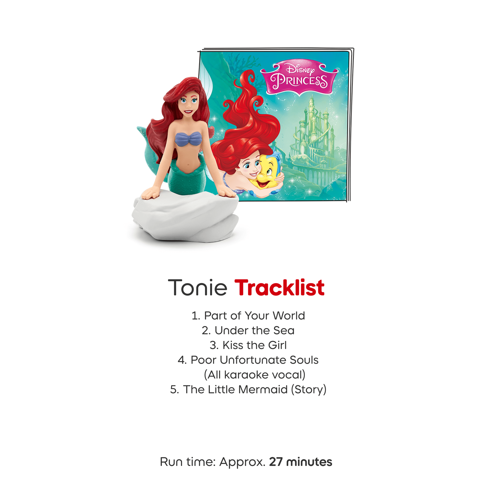 Tonies Disney The Little Mermaid – Screen-Free Audio Tonie Figure with Stories & Songs for Kids (Ages 1+)