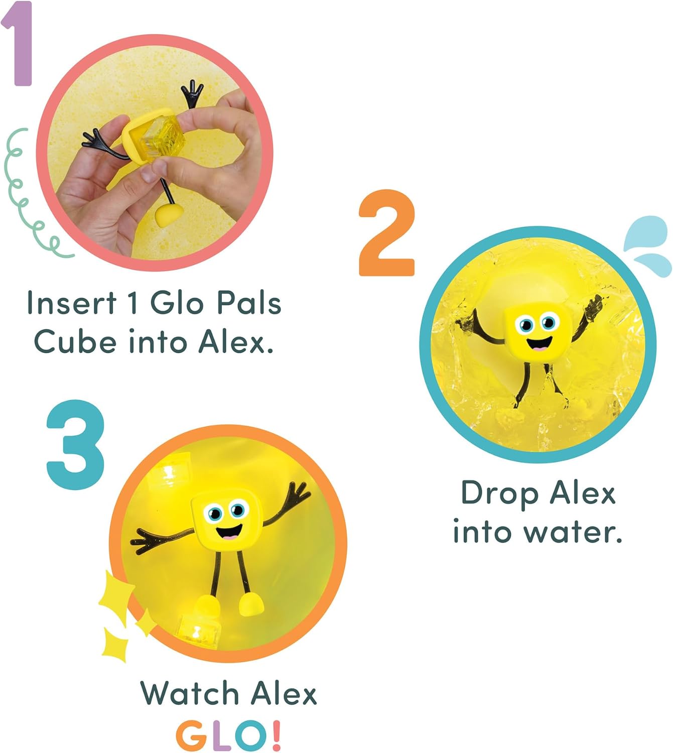 Glo Pals Water Activated Bath Toy - Alex