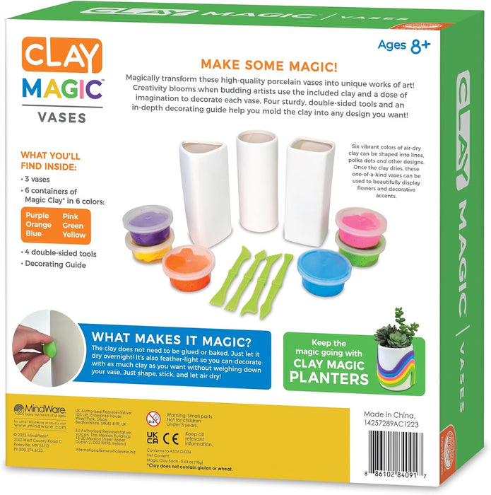 Mindwares Clay Magic Vases Craft Kit