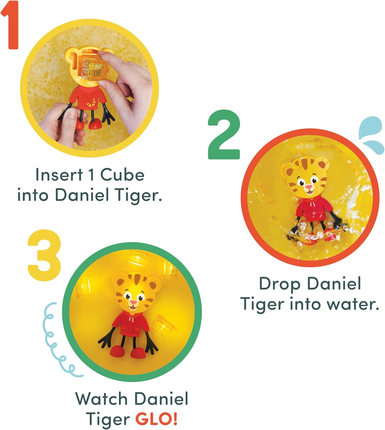 Glo Pals Water Activated Bath Toy - Daniel Tiger
