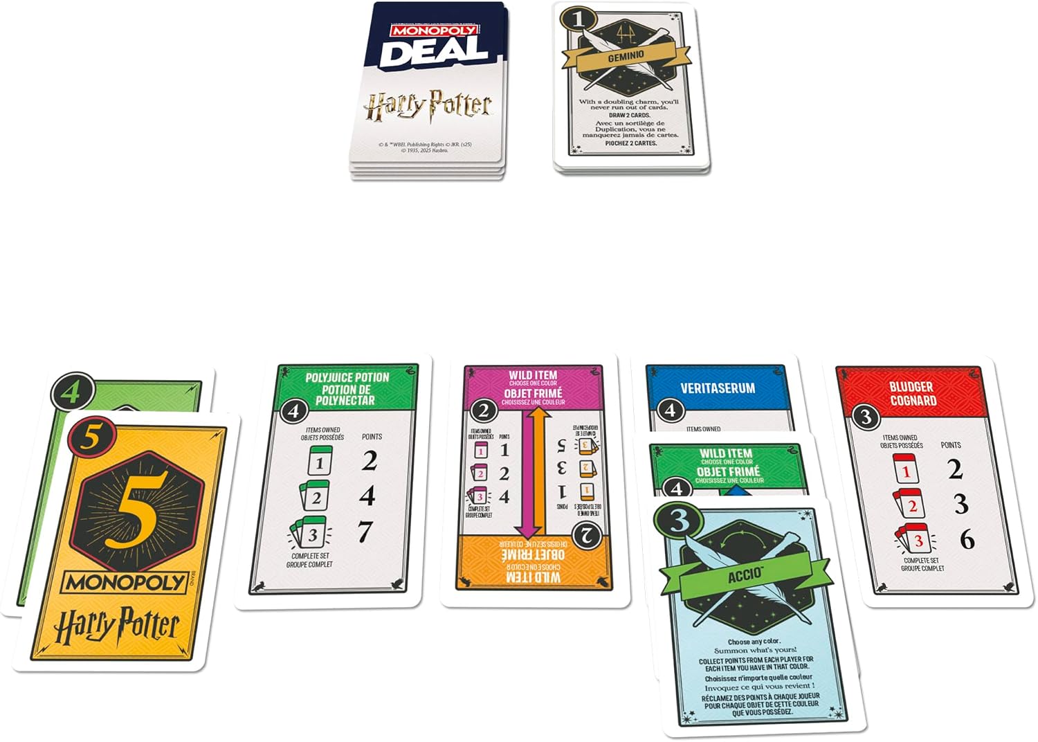 Monopoly Deal Harry Potter Card Game – Wizarding World Fast-Play Card Game (Ages 8+, 2–5 Players)