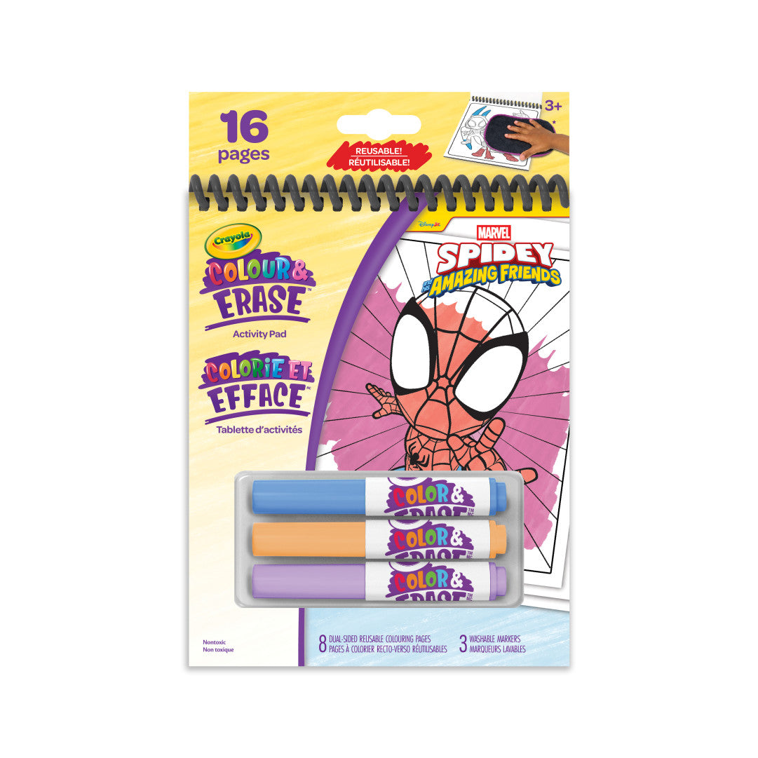Crayola Spidey & His Amazing Friends Reusable Colouring Activity Pad – Mess-Free Kids Art