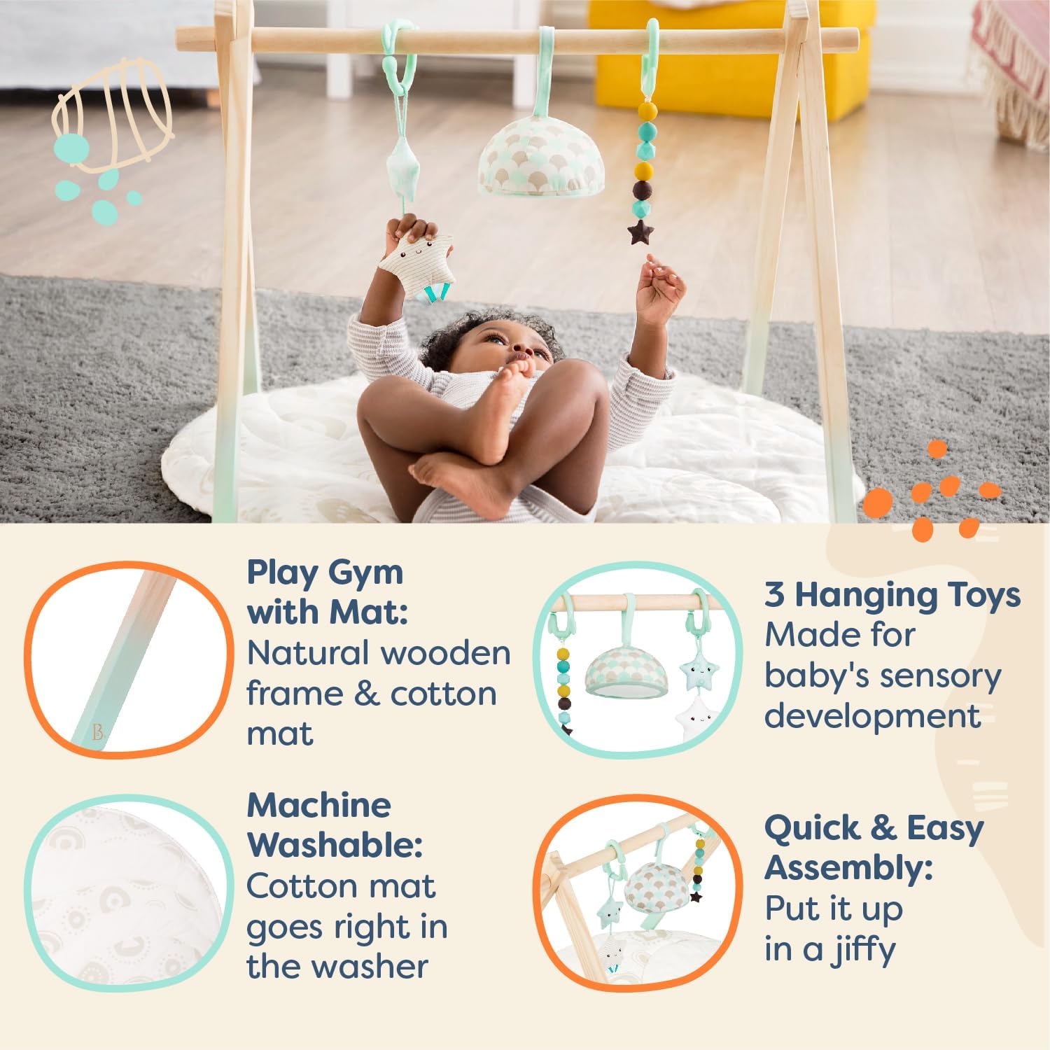 B.Baby Wooden Activity Gym