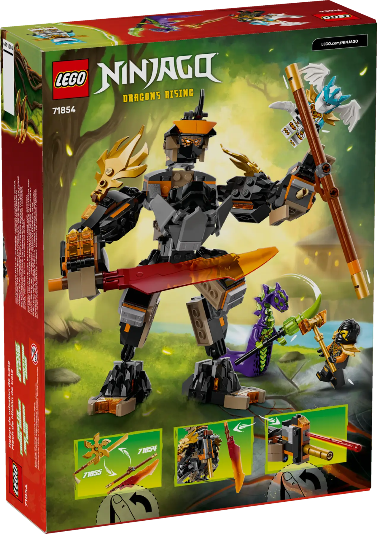 Lego Cole's Mission Mech & Dragon Zane (71854)