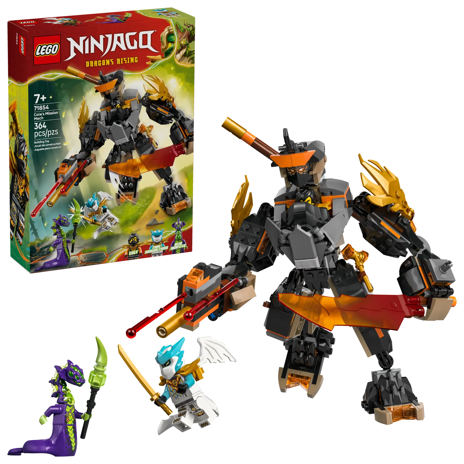Lego Cole's Mission Mech & Dragon Zane (71854)