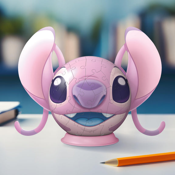 Ravensburger 3D Stitch Angel Ball Puzzle with Ears – Disney Lilo & Stitch Display Puzzle (Ages 8+)