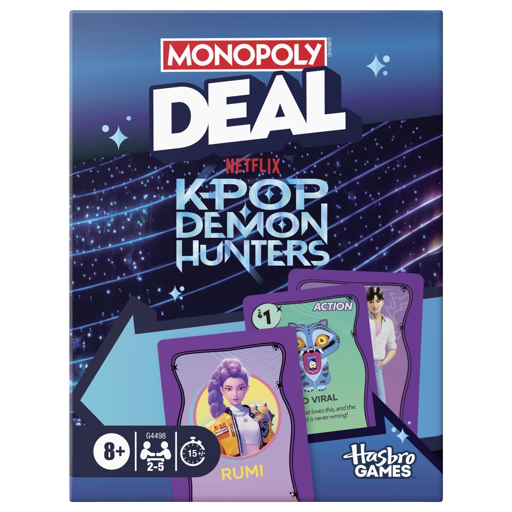 Monopoly Deal K-Pop Demon Hunters Card Game – Fast-Play Card Game for KDH Fans (Ages 8+, 2–5 Players)