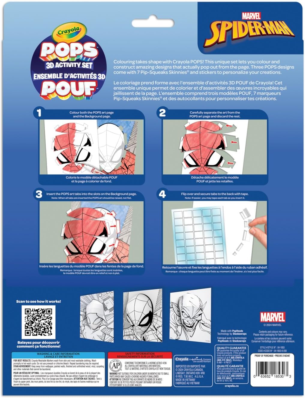Crayola Pops 3D Activity Set - Spiderman