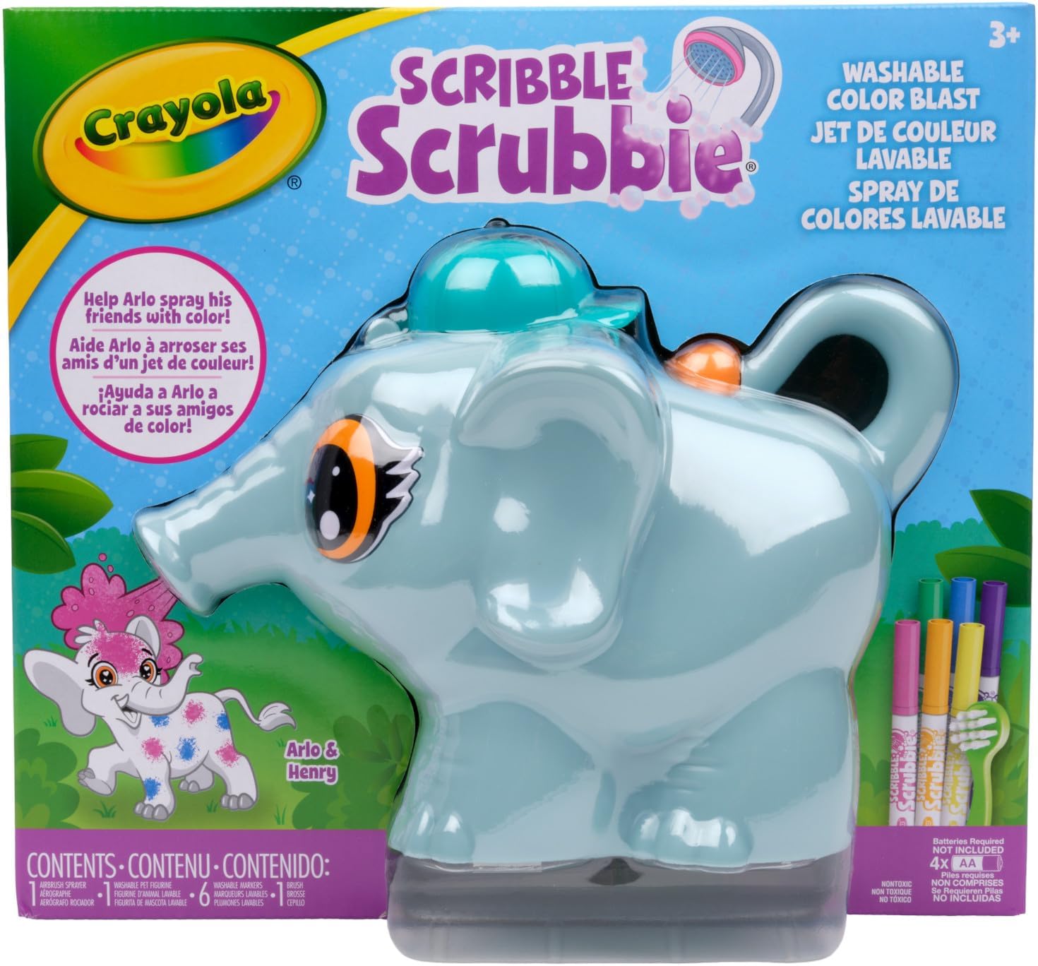 Crayola Scribble Scrubbie Colour Blast – Marker Airbrush System for Pets (Ages 3+)