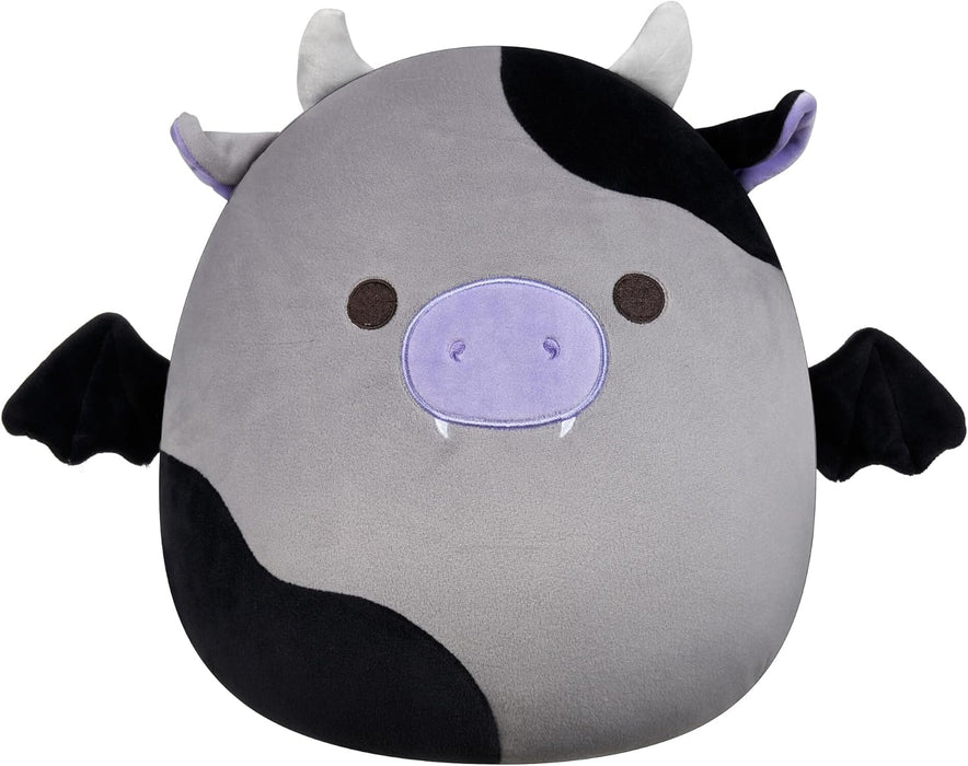 Squishmallow 8" Halloween - Bridgette Grey and Black Cow Bat