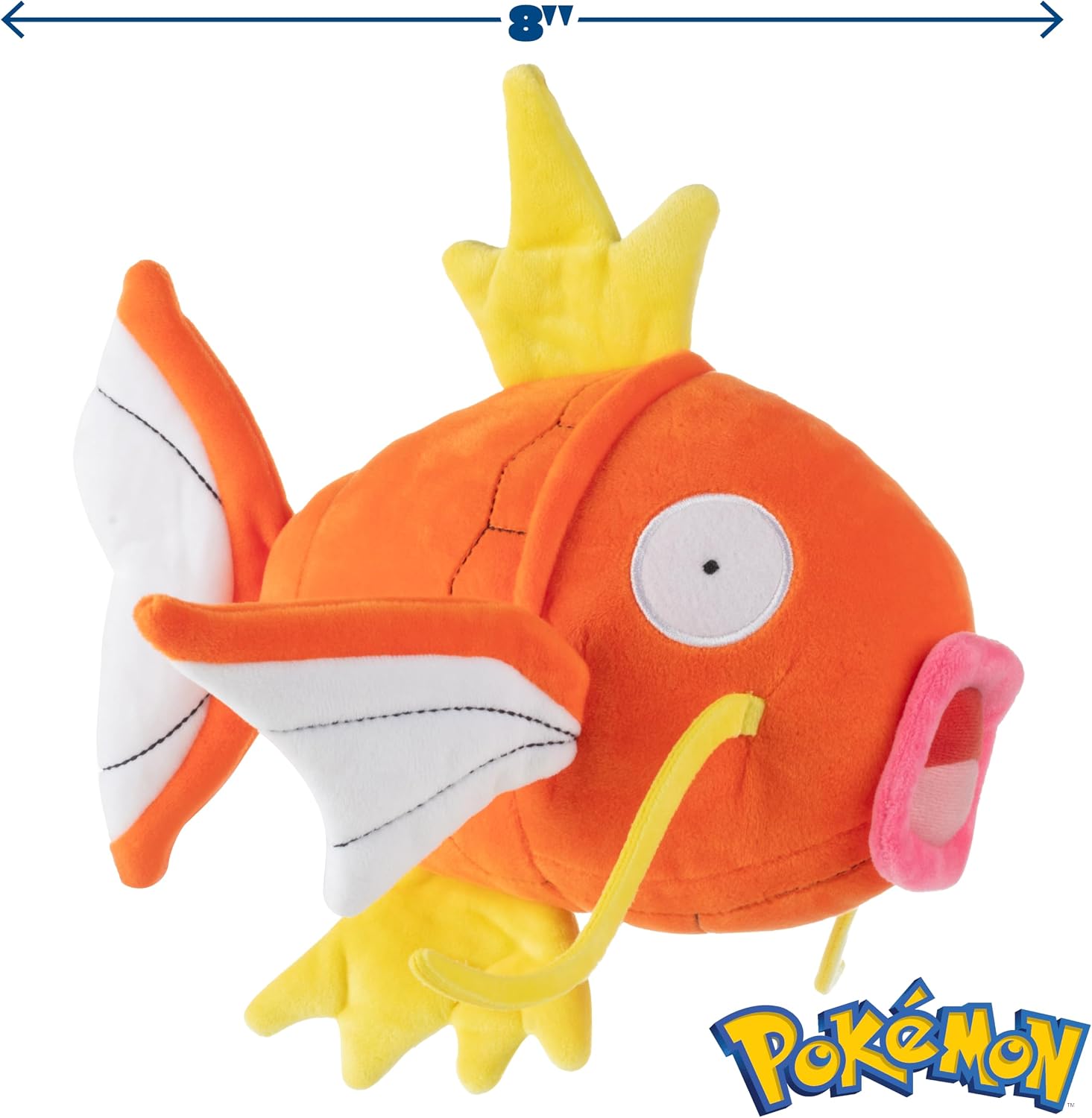 Pokémon Magikarp 8-Inch Plush – Officially Licensed Jazwares Soft Stuffed Toy (Ages 2+)