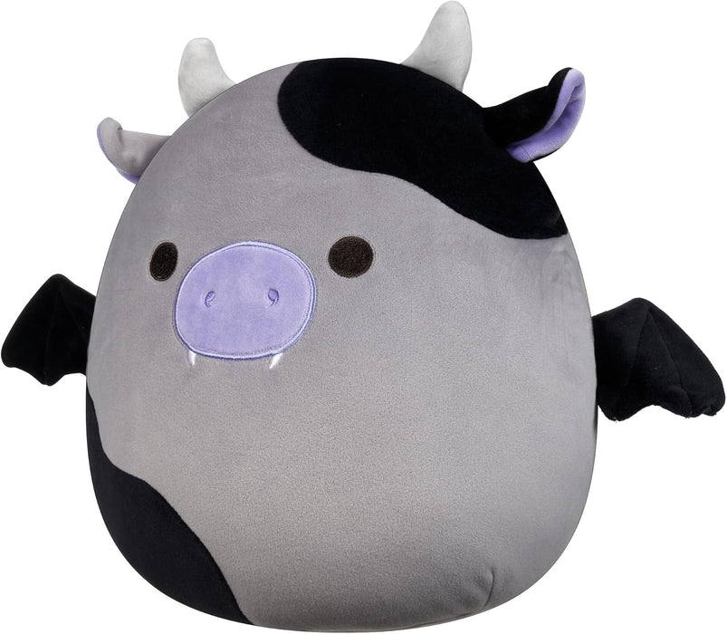 Squishmallow 8" Halloween - Bridgette Grey and Black Cow Bat