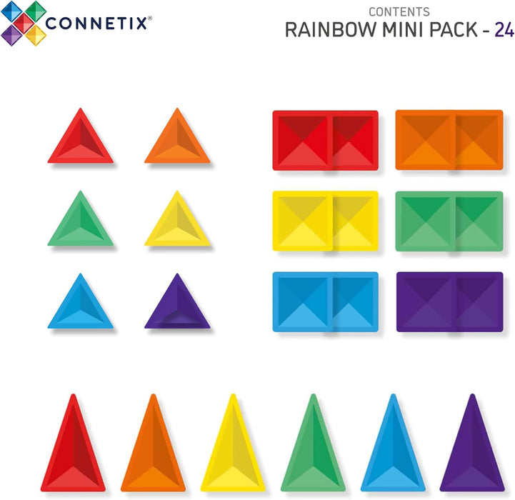 Connetix Rainbow Mini Pack (24 Pieces)