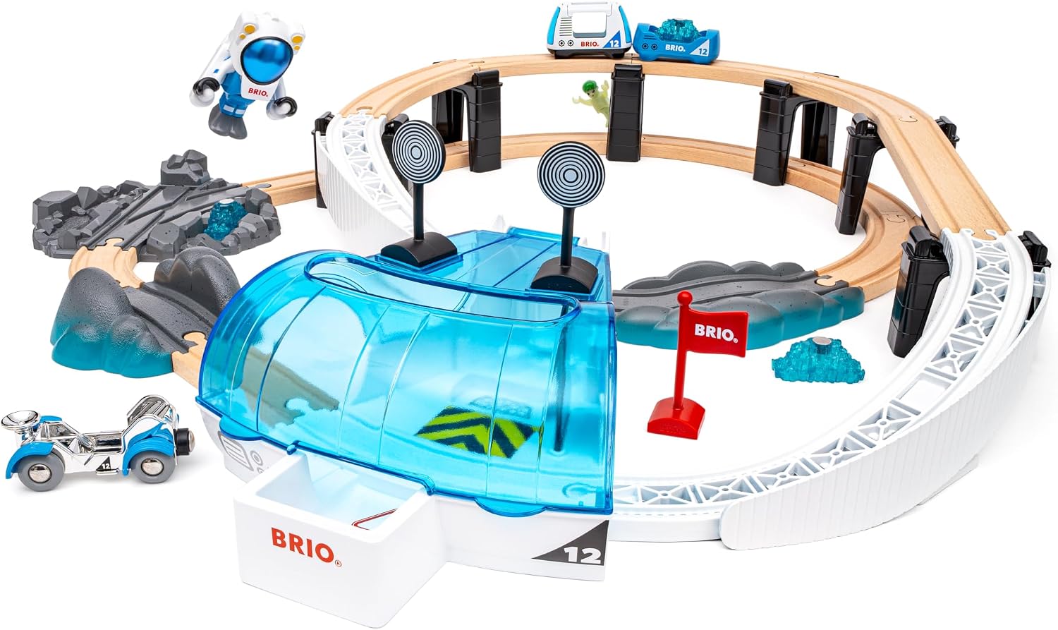 BRIO World Space Station Wooden Train Set – Large Railway Playset (Ages 3+)