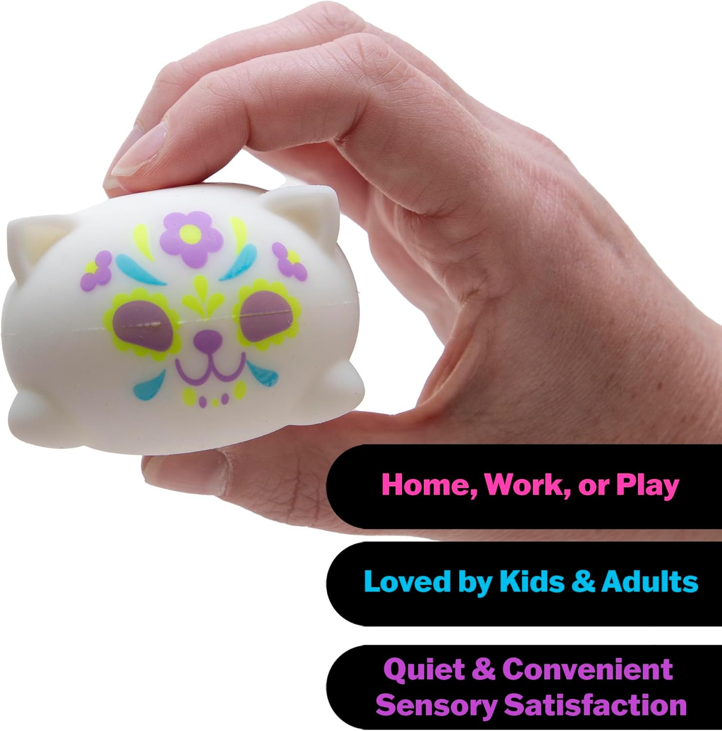 Nee-Doh Sugar Skull Cats – Squishy Sensory Stress Toy