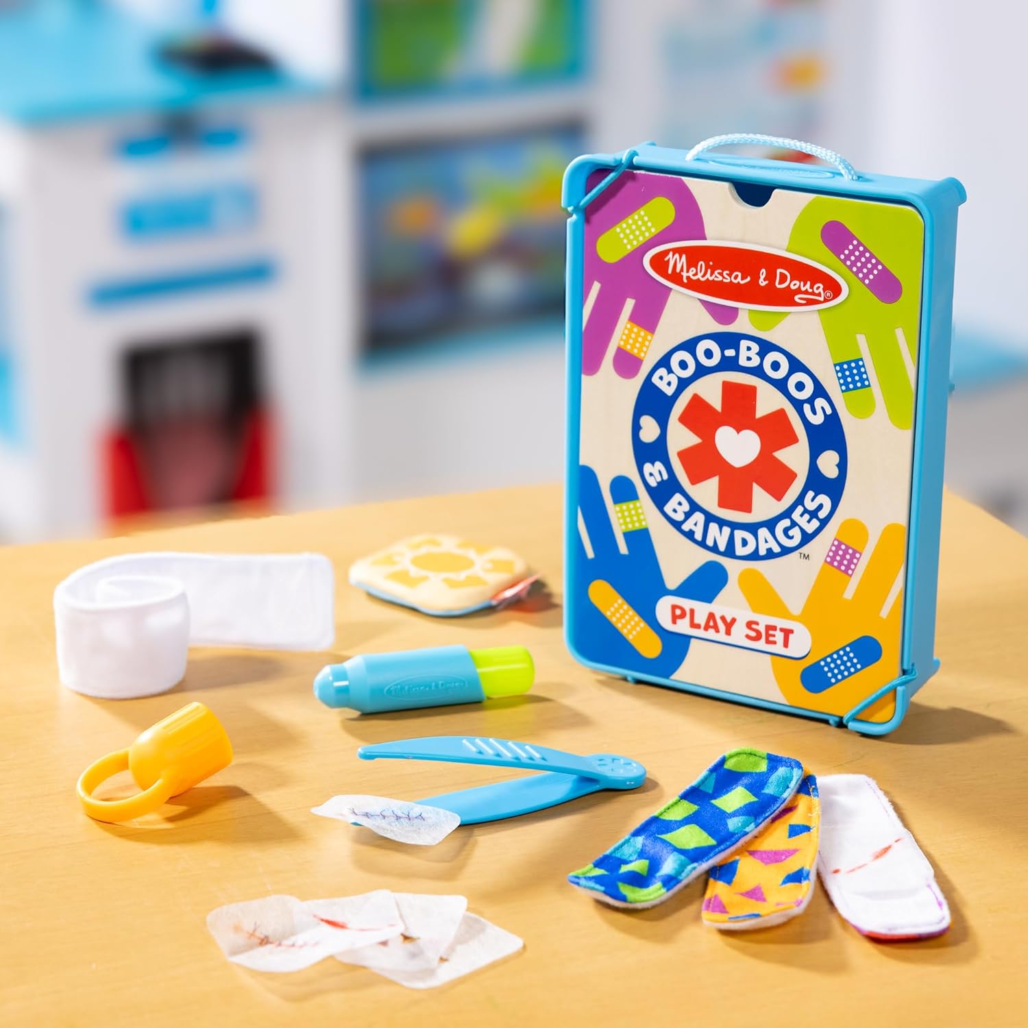 Melissa & Doug Boo-Boos & Bandages Reusable First Aid Pretend Play Set