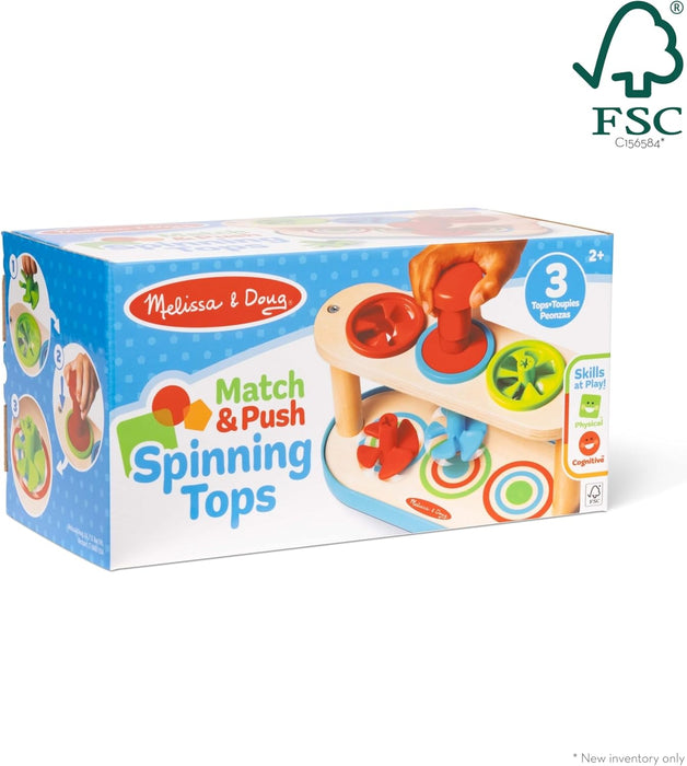 Melissa & Doug Match & Push Spinning Tops