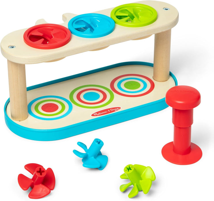 Melissa & Doug Match & Push Spinning Tops